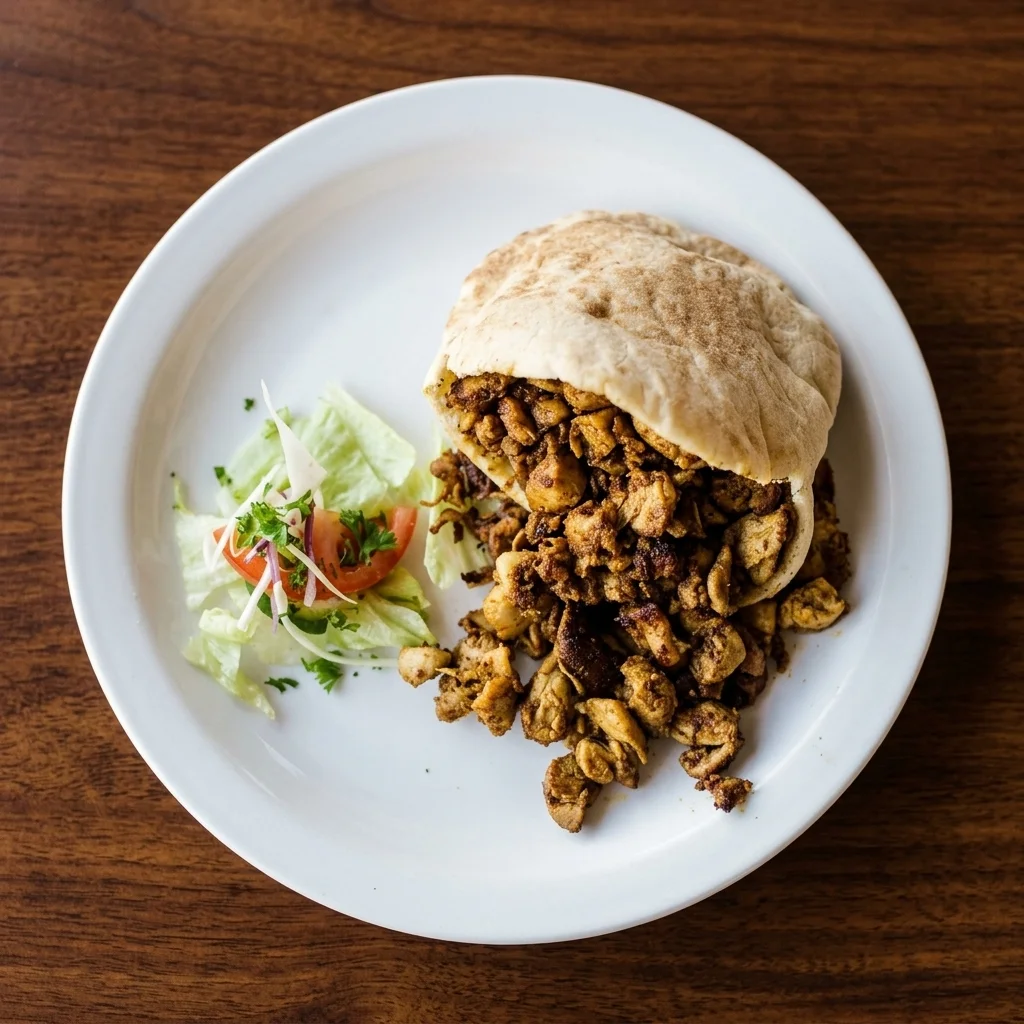 Chicken shawarma platter with garlic sauce at our Mediterranean grill in Ancaster, Hamilton