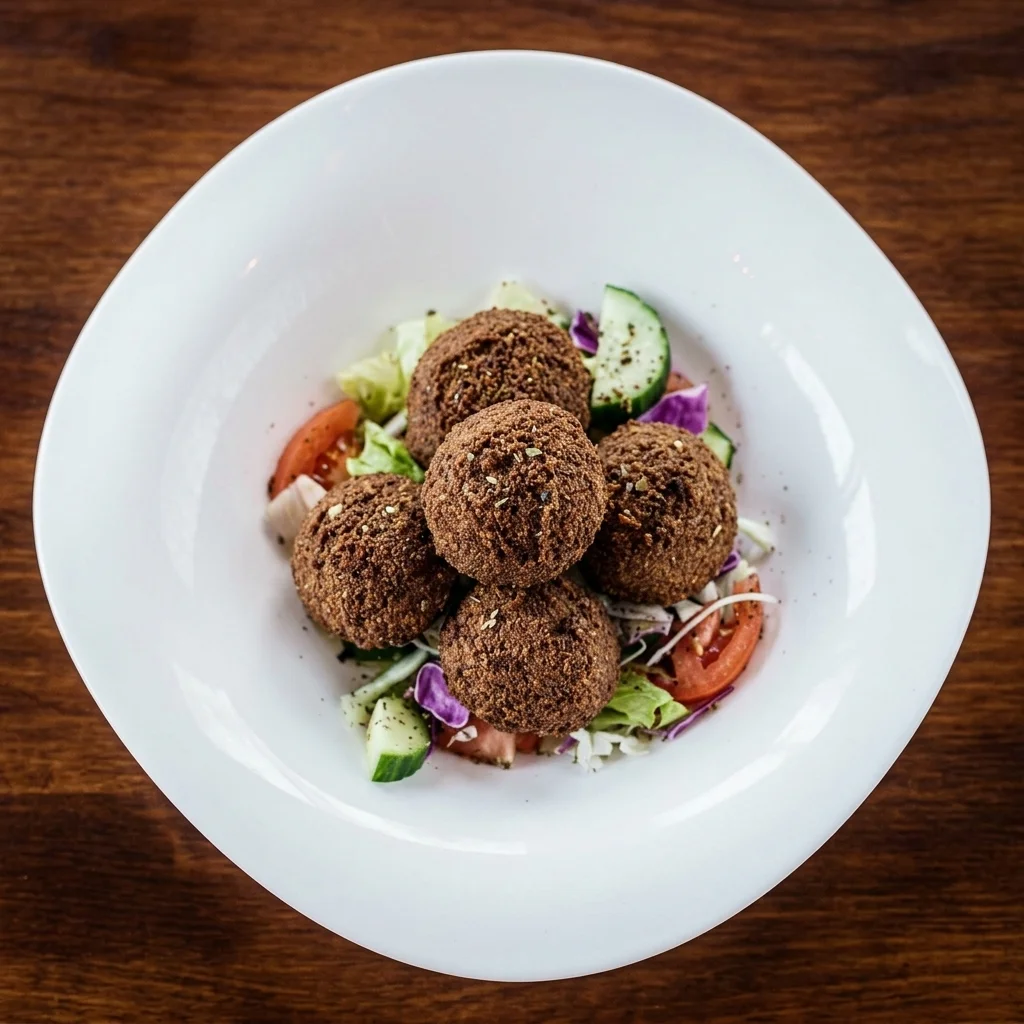 Golden falafel made fresh daily at our Mediterranean restaurant in Ancaster, Hamilton